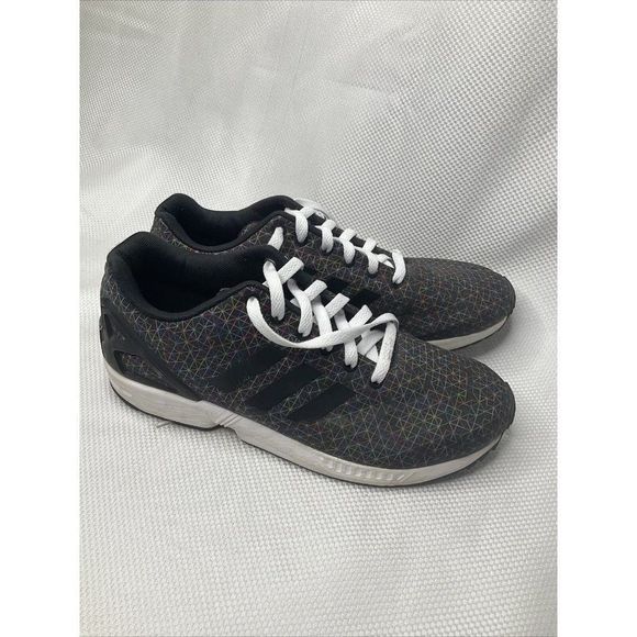 𝅺ADIDAS Mens ZF Flux Multicolor pattern graphic sneakers Black White US 10 EU44 - Picture 5 of 10